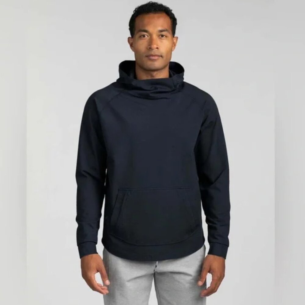 BYLT Navy Blue Premium Pullover Kangaroo Pockets Boxy Sweatshirt Hoodie M